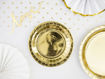 Picture of PAPER PLATES ROUND METALLIC GOLD 18CM  - 6 PACK